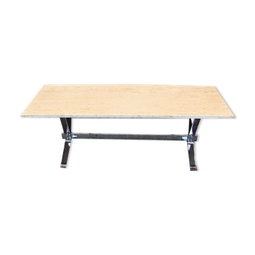 Table basse en travertin , années 1970