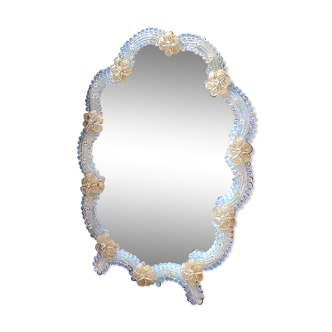 Miroir Murano - Verre opalescent- Année 50