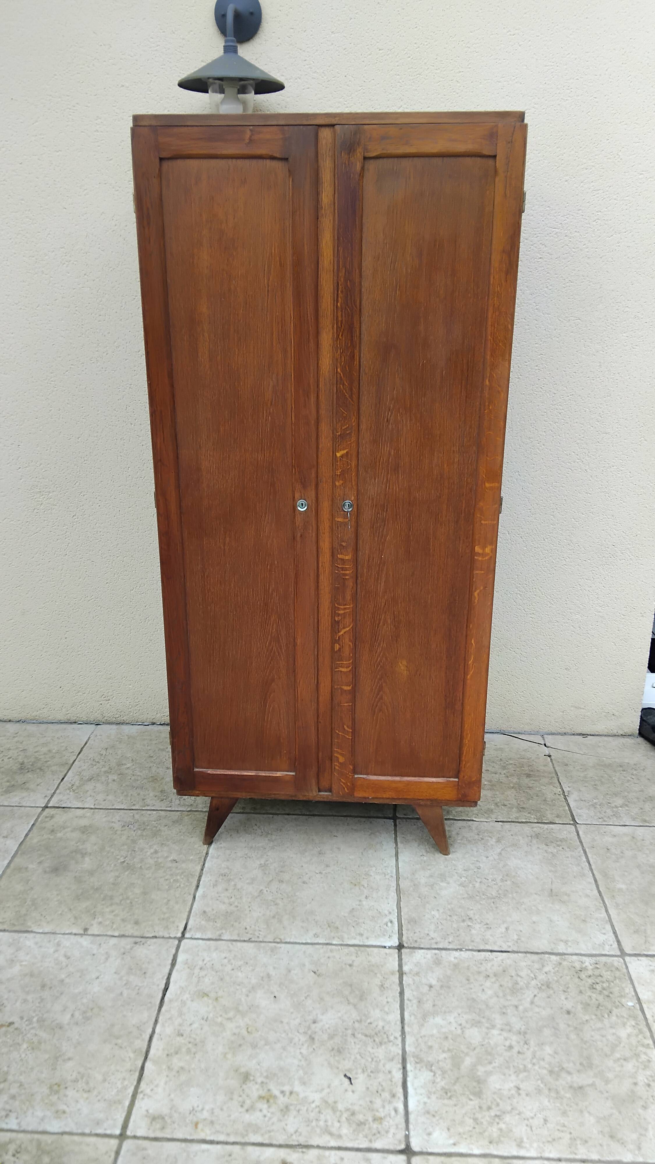 Old small double vintage wardrobe