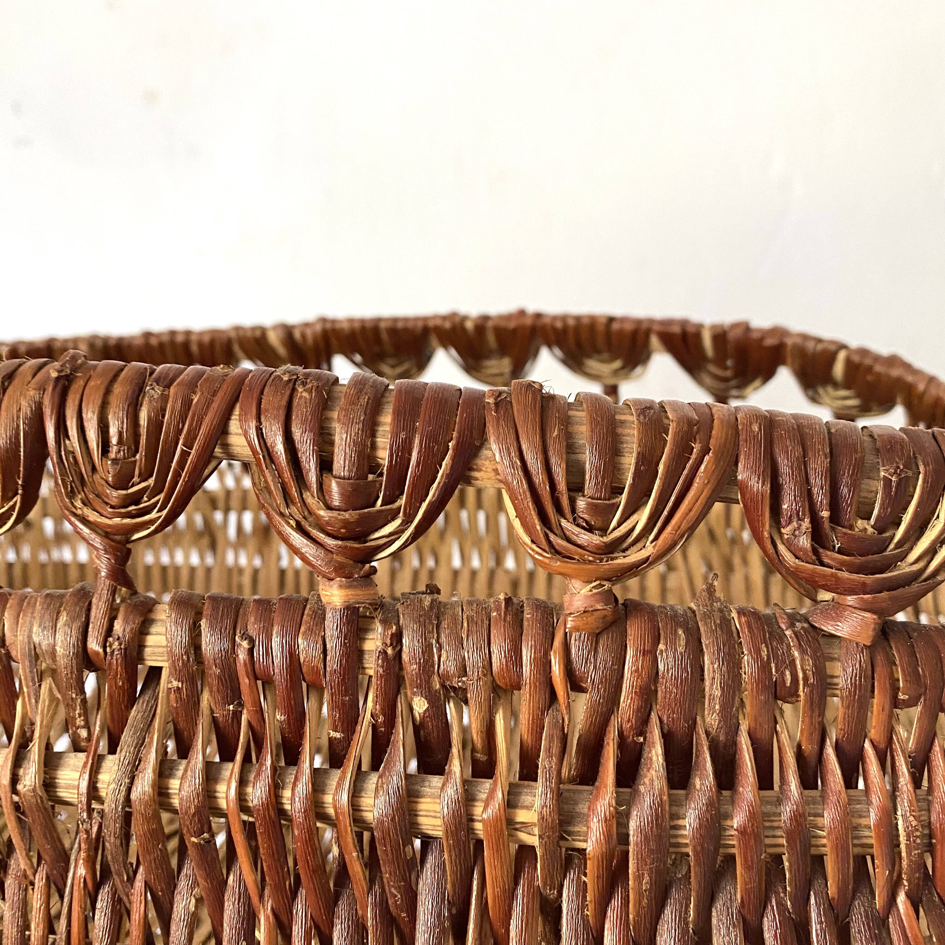 Basket, woven wicker basket