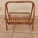 Rattan magazine holder
