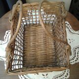 Basket has two handles in rattan