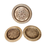 Lot de 3 plateaux en laiton marocain