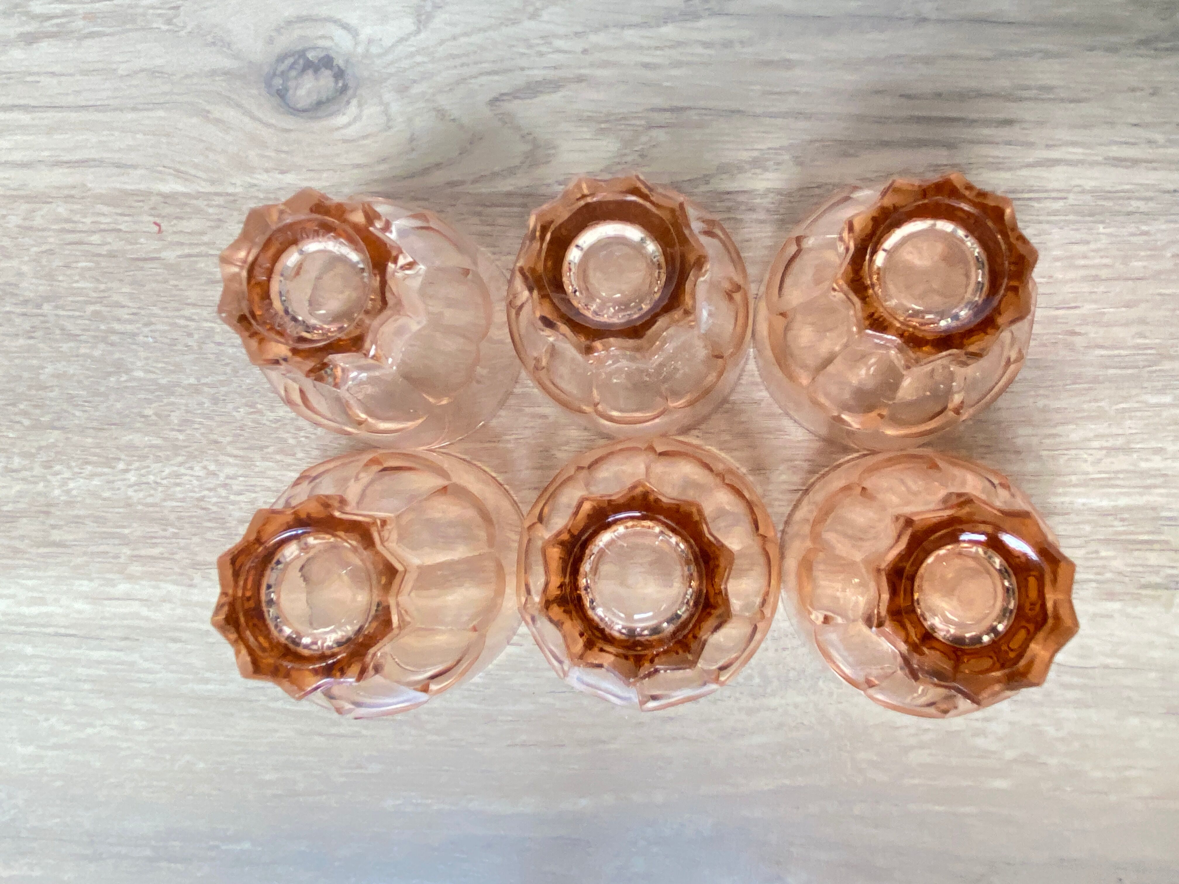 Set of 6 Luminarc pink star lenses