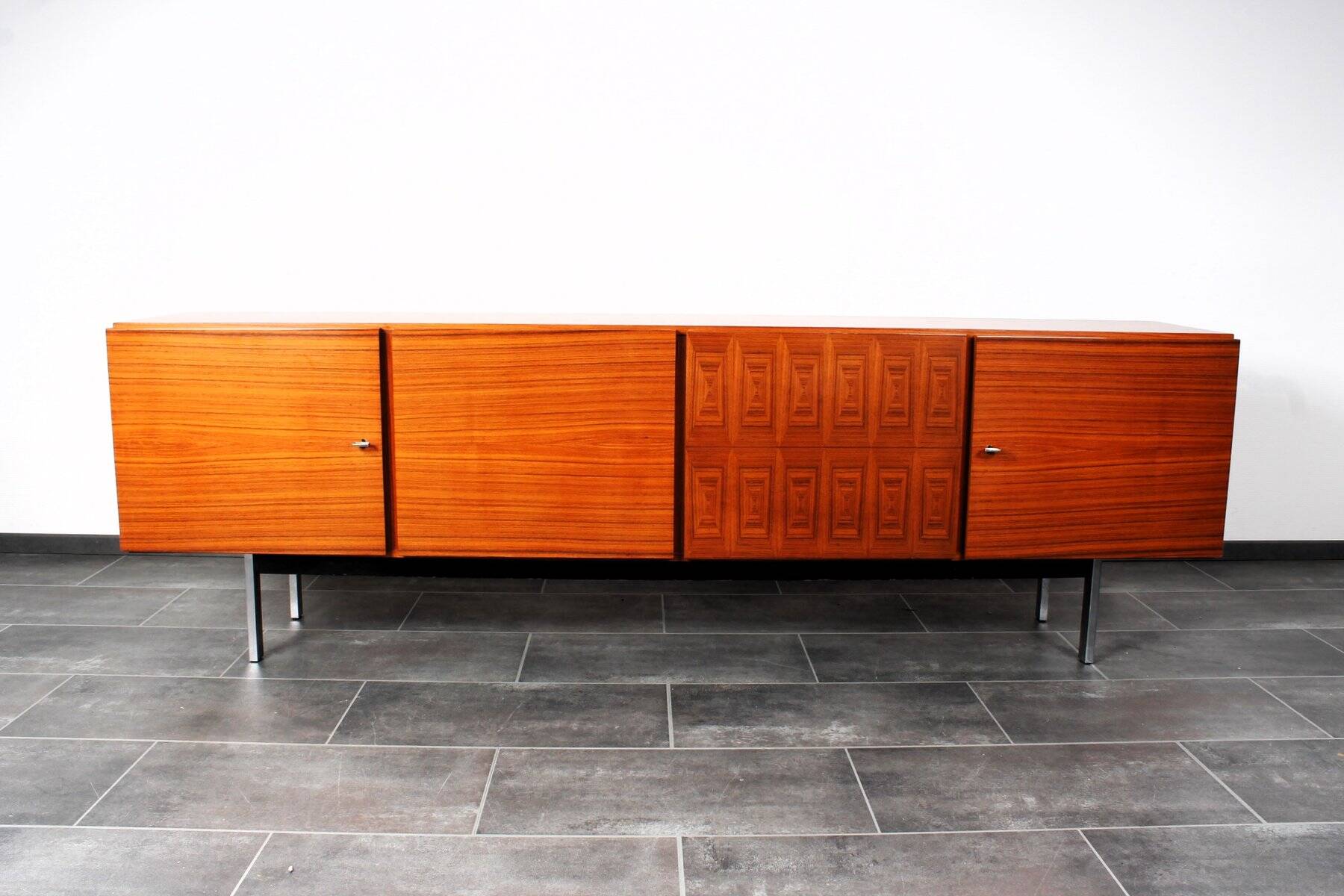 Vintage rosewood veneer sideboard by Musterring International, 1960s