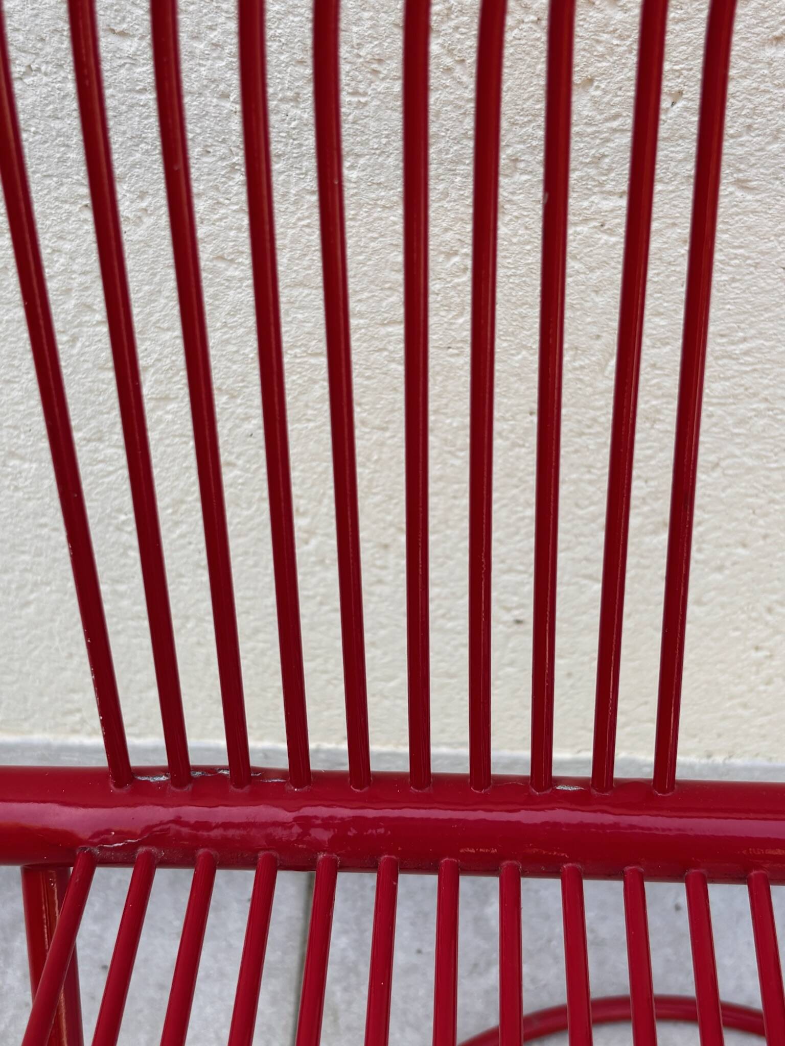 Swing Chair Jutta and Herbert Ohl Rosenthal Lübke 1982 Lacquered Red Steel
