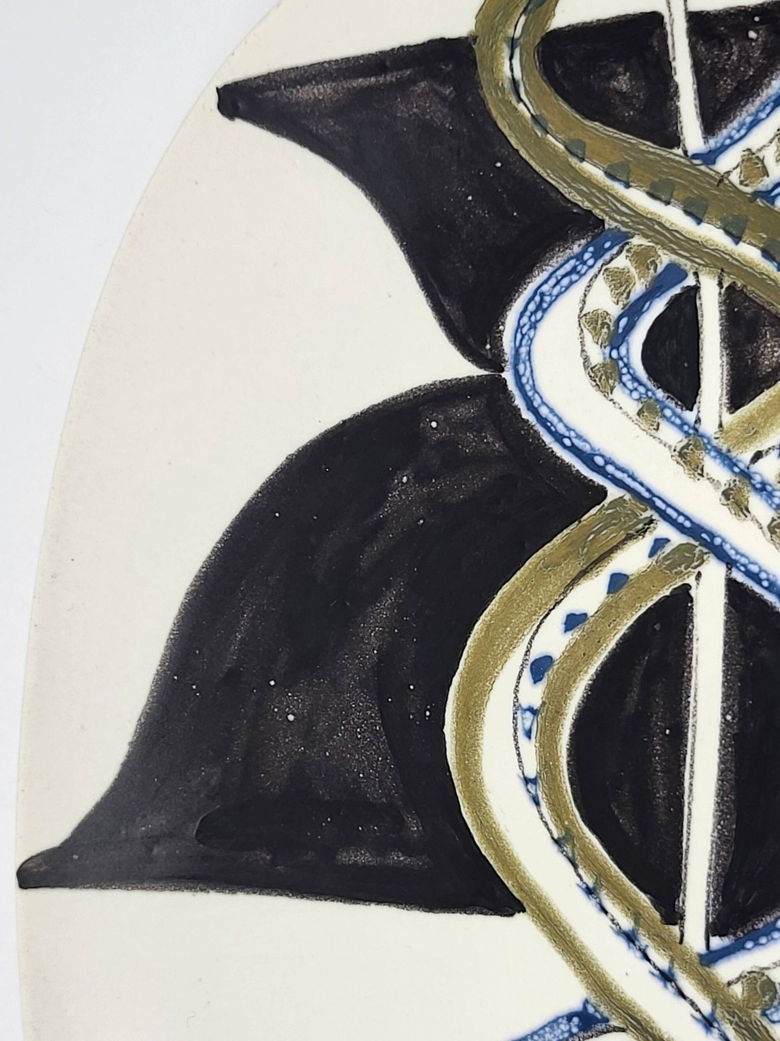 Cup Vide Poche Roger Capron Serpents decor ceramic France 1950