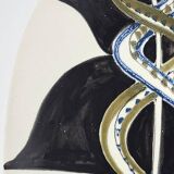 Cup Vide Poche Roger Capron Serpents decor ceramic France 1950