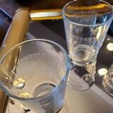 4 chiseled water glasses decoration arabesques and scrolls