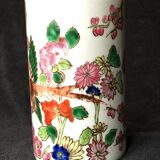 Small vase roll decoration birds branches of cherry blossoms and flowers