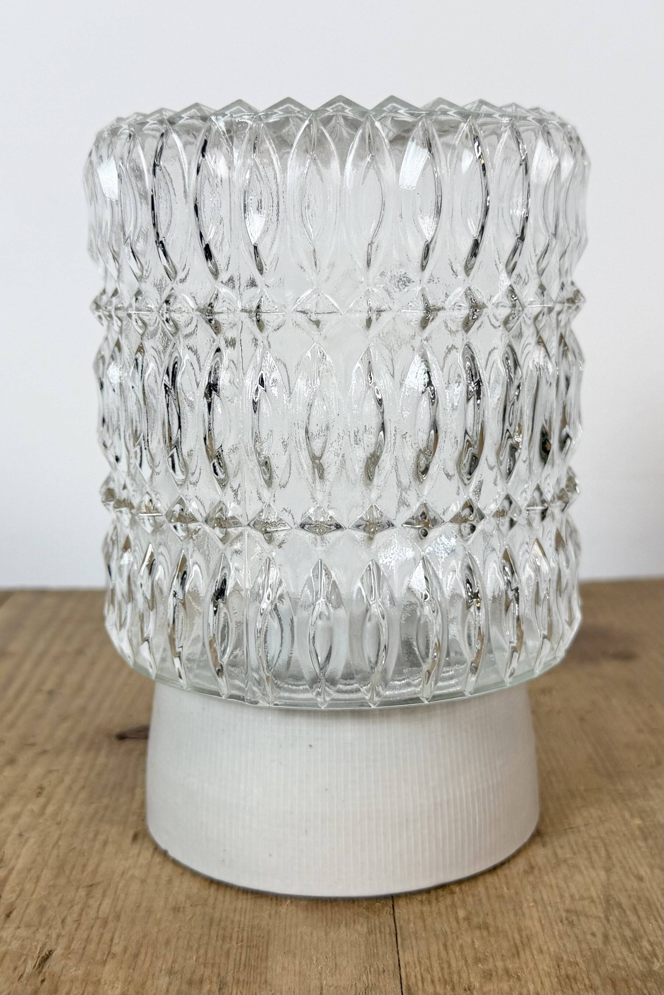 Vintage White Porcelain Ceiling Light, 1970s