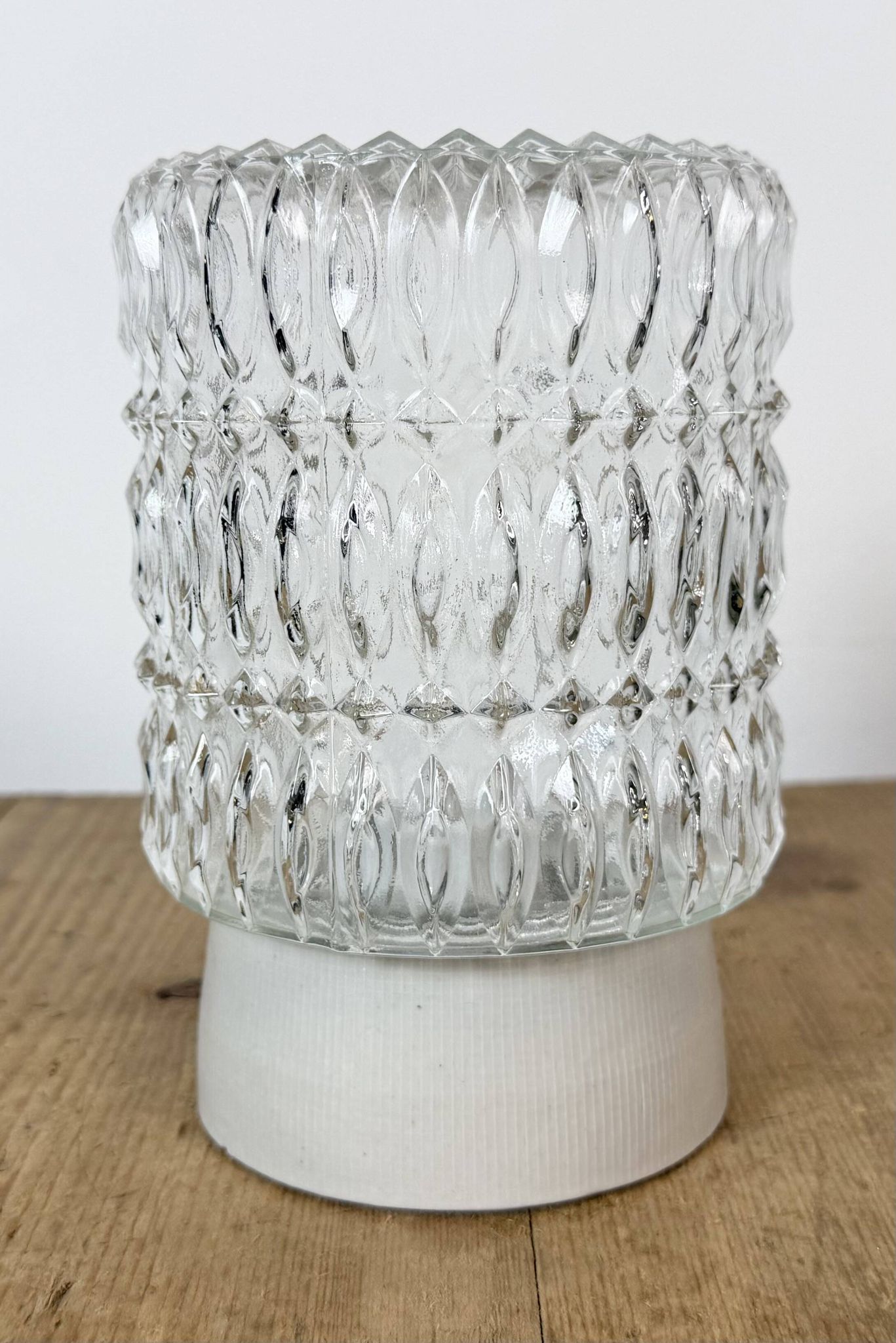 Vintage White Porcelain Ceiling Light, 1970s