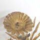 Italian chandelier leaves ears of wheat golden metal 60s/70s
