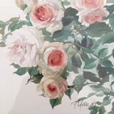 Bouquet of roses in watercolor