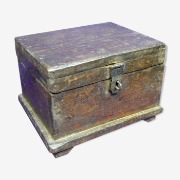 Box teak old jewelry box