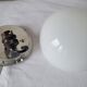 Half-globe opaline ceiling lamp