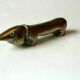 Brass dog paperweight, vintage from the 1970s