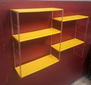 Yellow string shelf gold stud 120x48