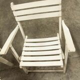 Garden furniture table and 4 armchairs 60's in its juice