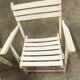 Garden furniture table and 4 armchairs 60's in its juice
