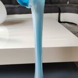 Vase Murano Calla. Forme.florale de Fleur d'Arum. Tons bleus. Haut 41 cm