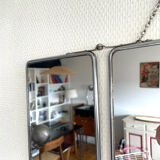 Miroir de barbier triptyque