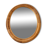 Miroir en rotin vintage