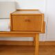 Entry bench, modular Scandinavian telephone bench, teak, 1960.