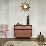 Plain color shoe cabinet of the 50s with compass feet
