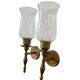 Ensemble de 2 appliques murales vintage en laiton
