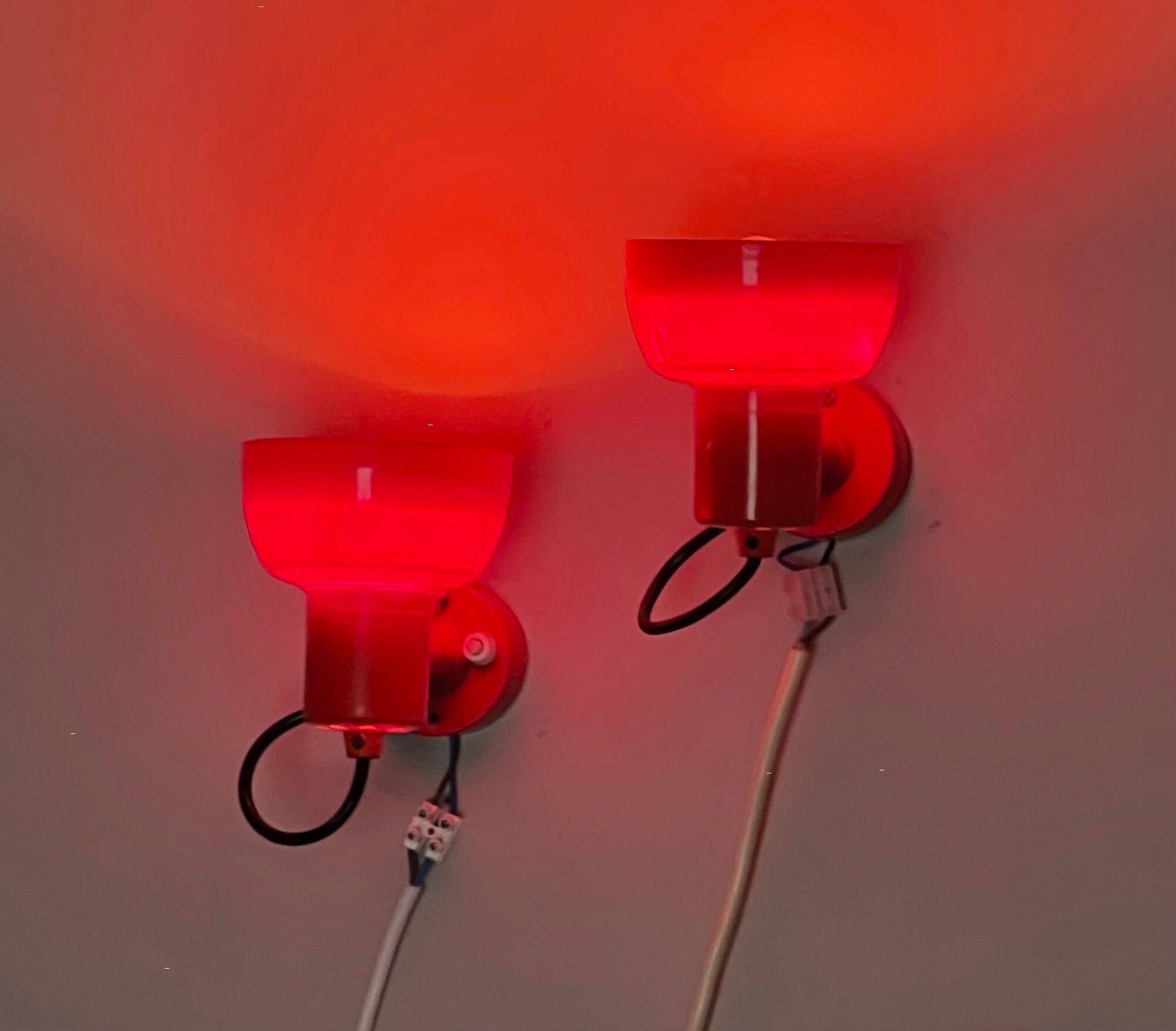 Space Age Orange Spotlights Made in Italy, 70s