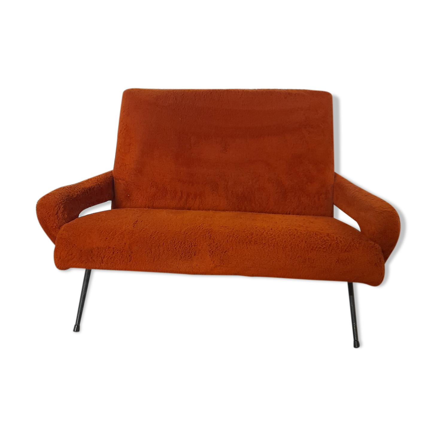 2-seater sofa 60s/70s in soft wool