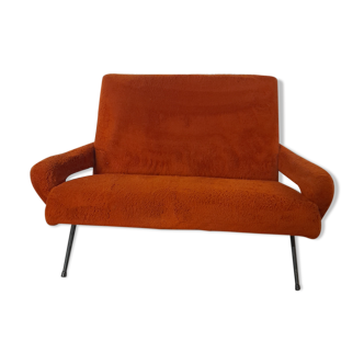 2-seater sofa 60s/70s in soft wool