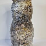 Enamelled ceramic roll vase