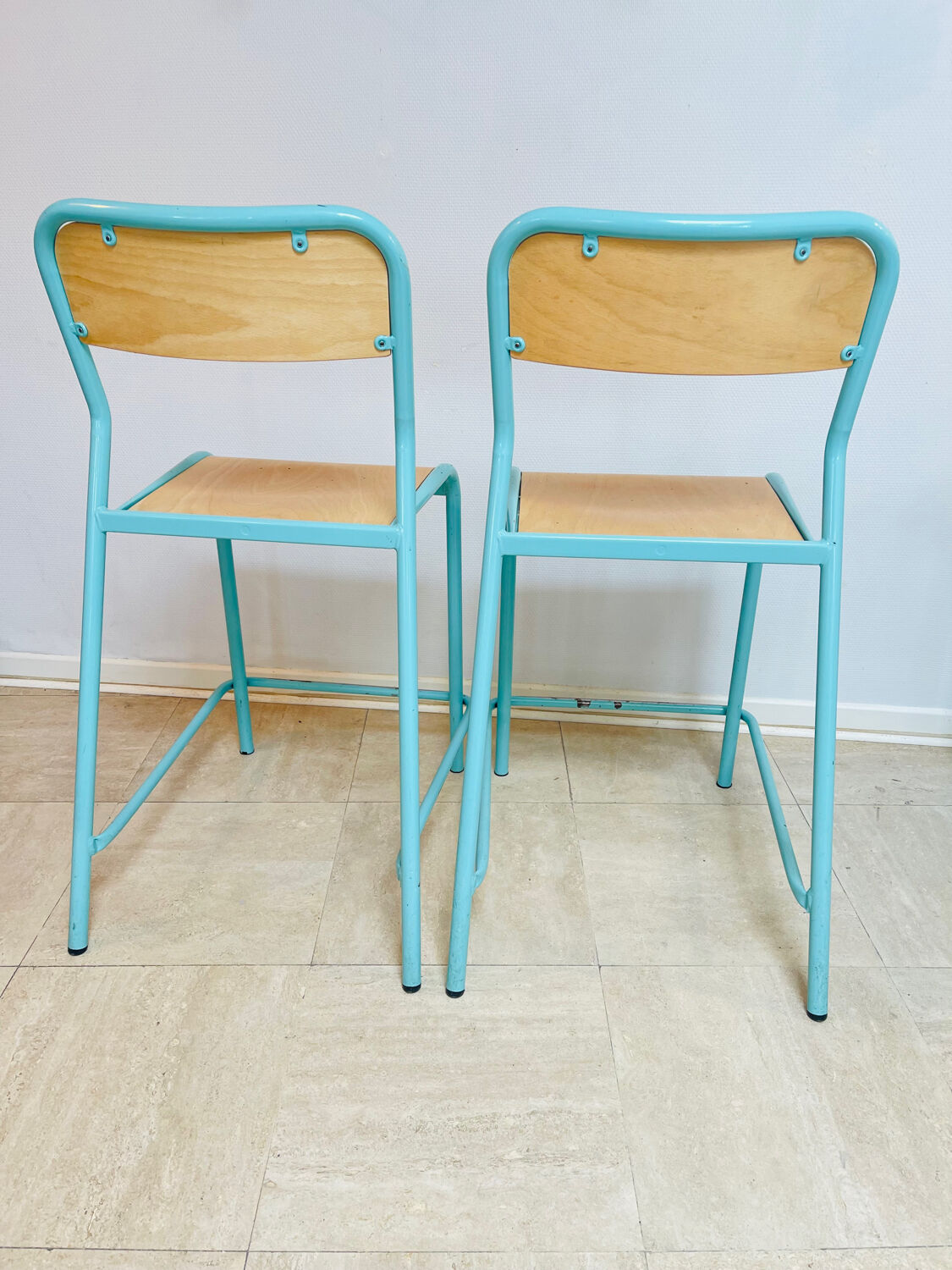 Pair of vintage 1980s laboratory stools