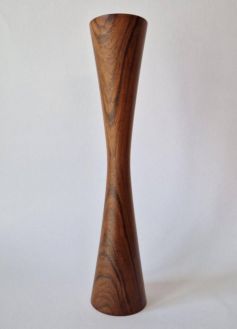 Midcentury Rare Rosewood Candleholder Casa Finland, Brazil, 1970s