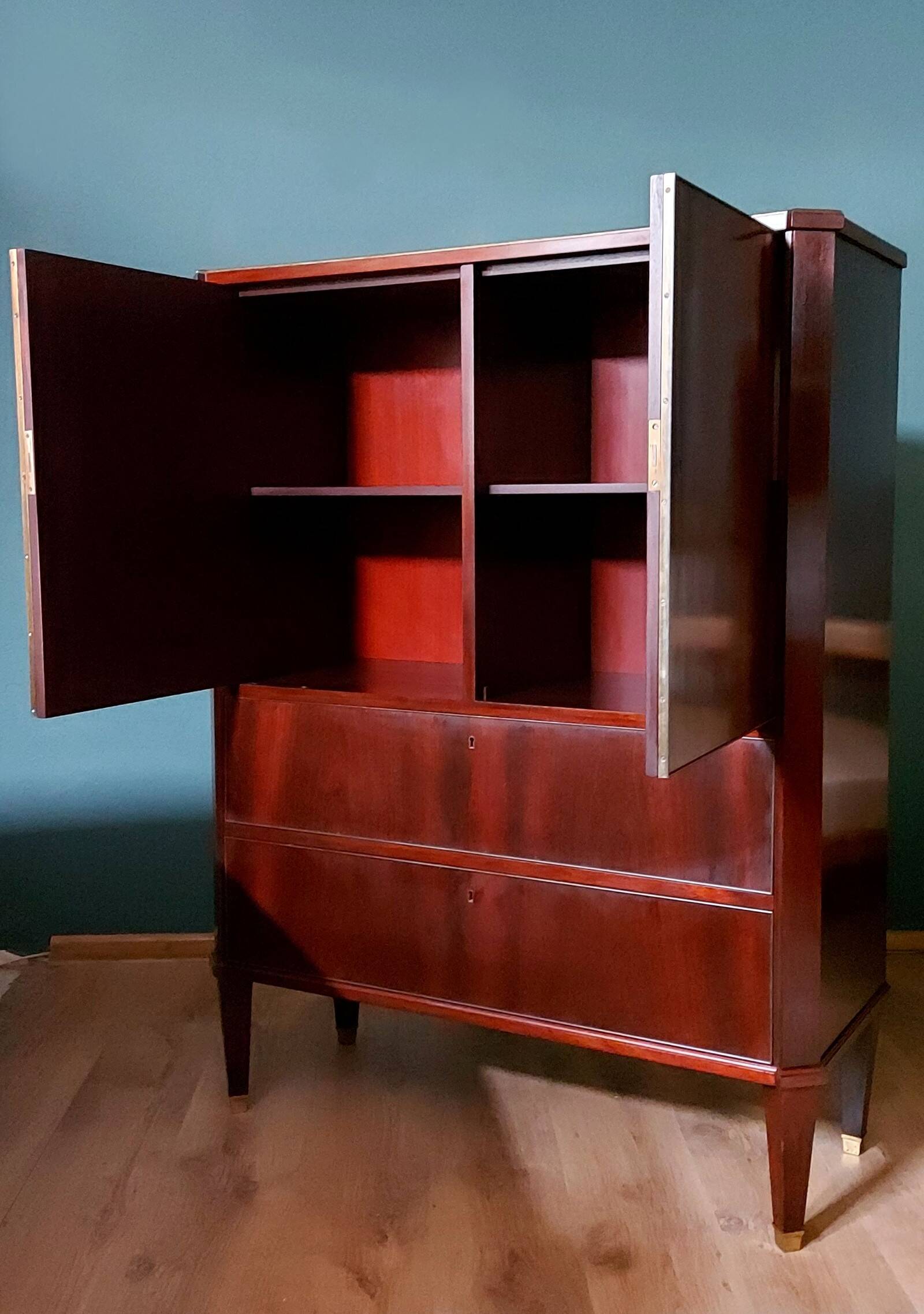 Danish Art Deco Chest of Drawers, Mahogany