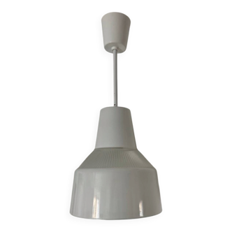 Holophane glass chandelier from the 1970s.