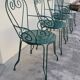 Série de 4 fauteuils de Jardin Fermob en fer ancien