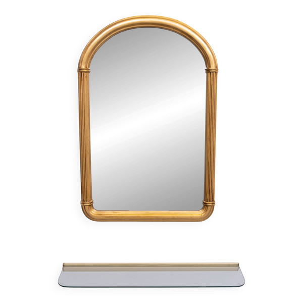 Miroir en or et console Hollywood Regency années 1970 Belgique
