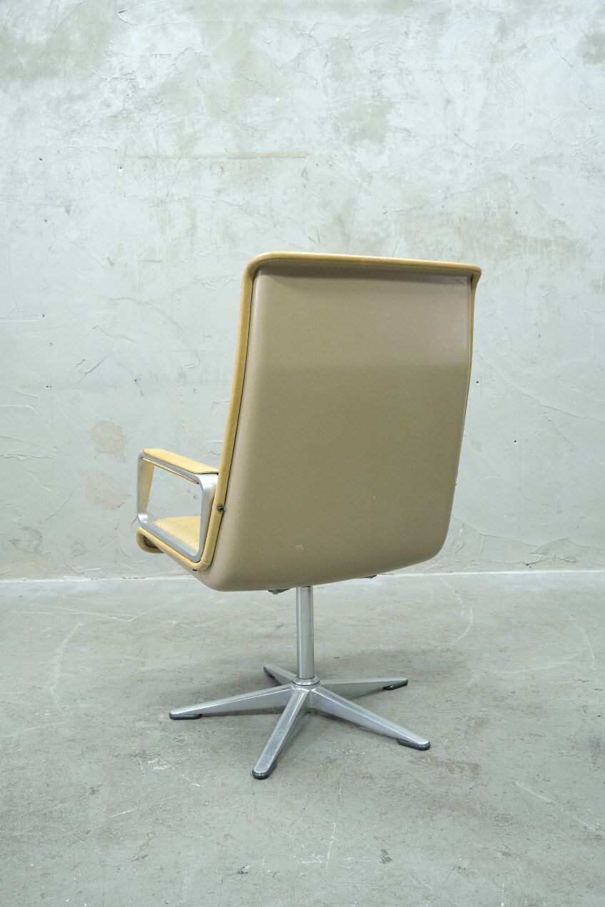 Office Leather Armchair by Delta Design for Wilkhahn, 1960s