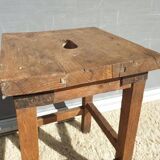 Oak workshop stool with grip