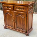 Buffet anglais 2 portes 2 tiroirs bois massif merisier satin