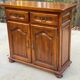 English sideboard with 2 doors and 2 drawers, solid satin cherry wood