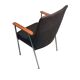 4 vintage design dining chairs in black leather mauser werke germany 1960s
