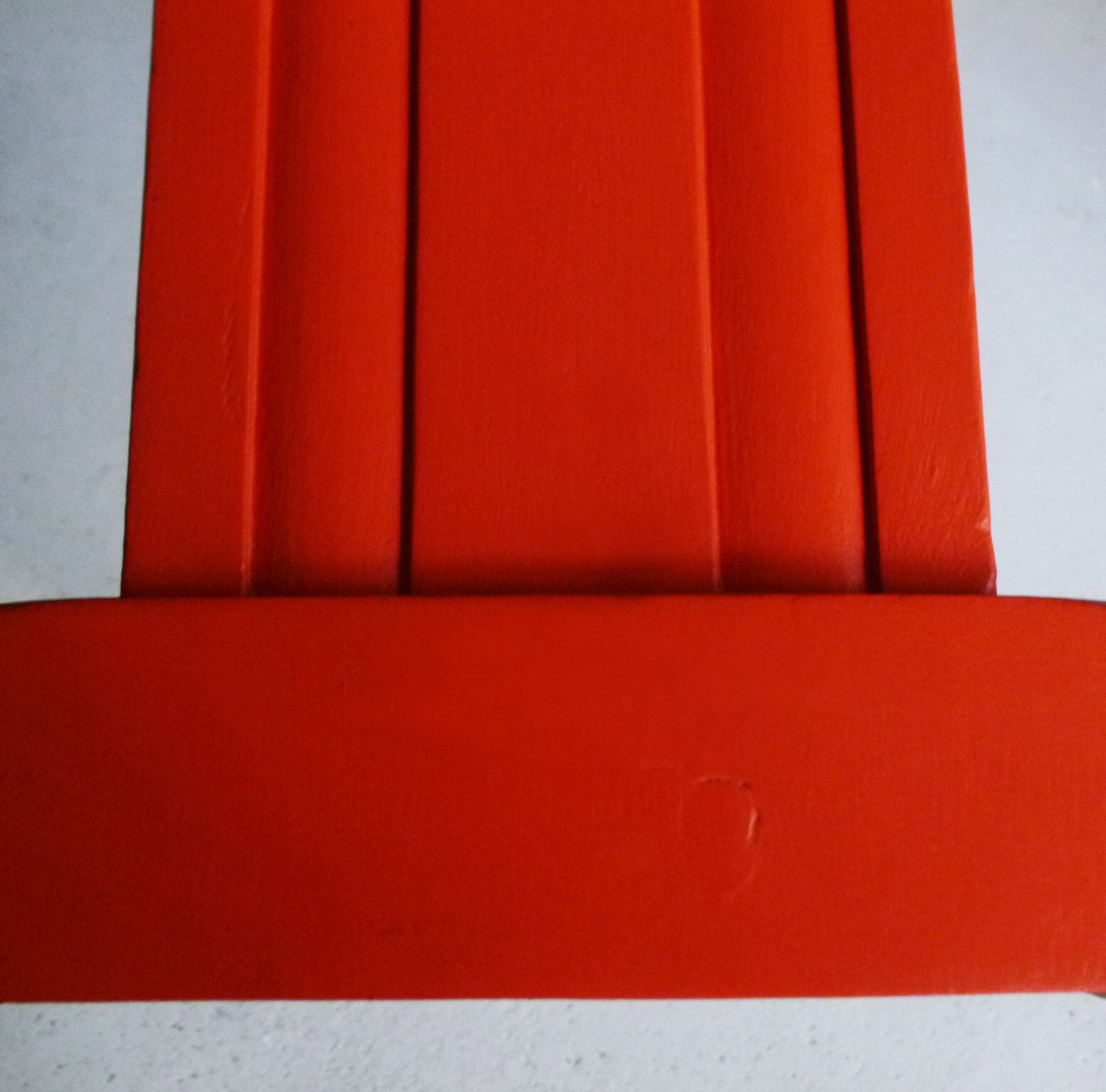 Oak, black and orange bistro table