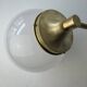 Antique brass & opaline pendant lamp vintage