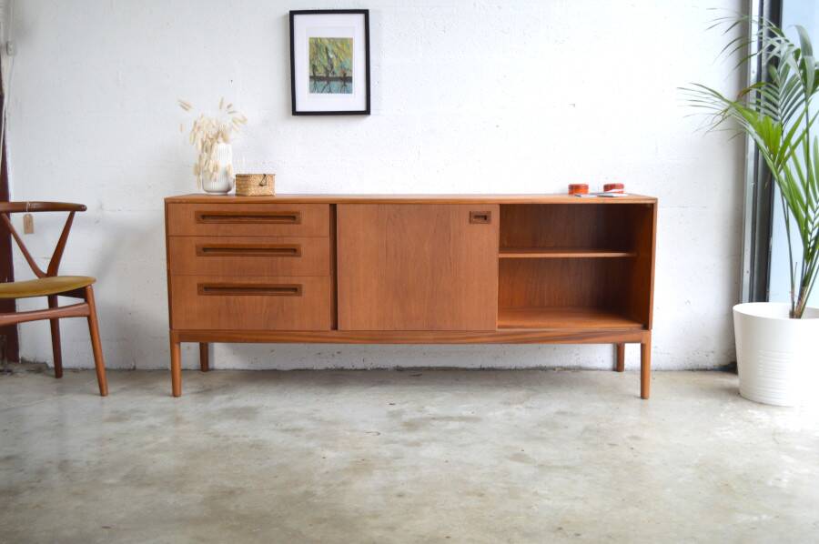 Danish vintage enfilade * Sliding doors * 183 cm *