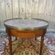 Table basse bouillotte de style Louis XVI marbre rose