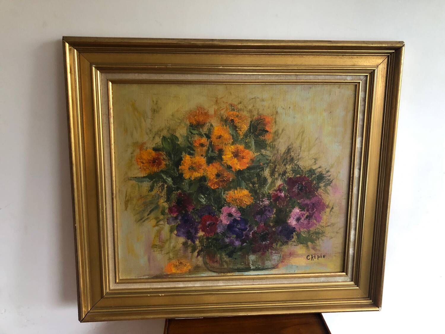 Painting Still life of flowers Oil on canvas